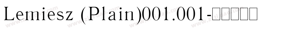 Lemiesz (Plain)001.001字体转换